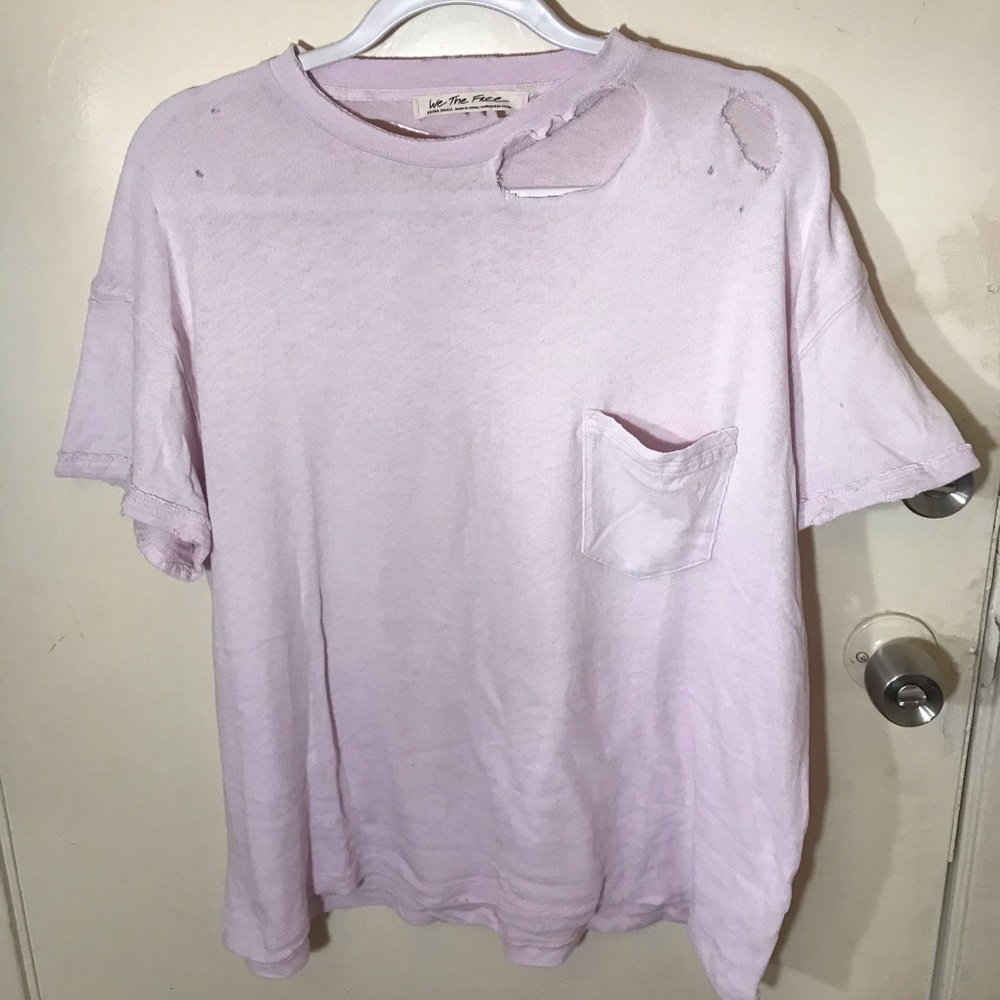 NWT Free people oversized distressed top